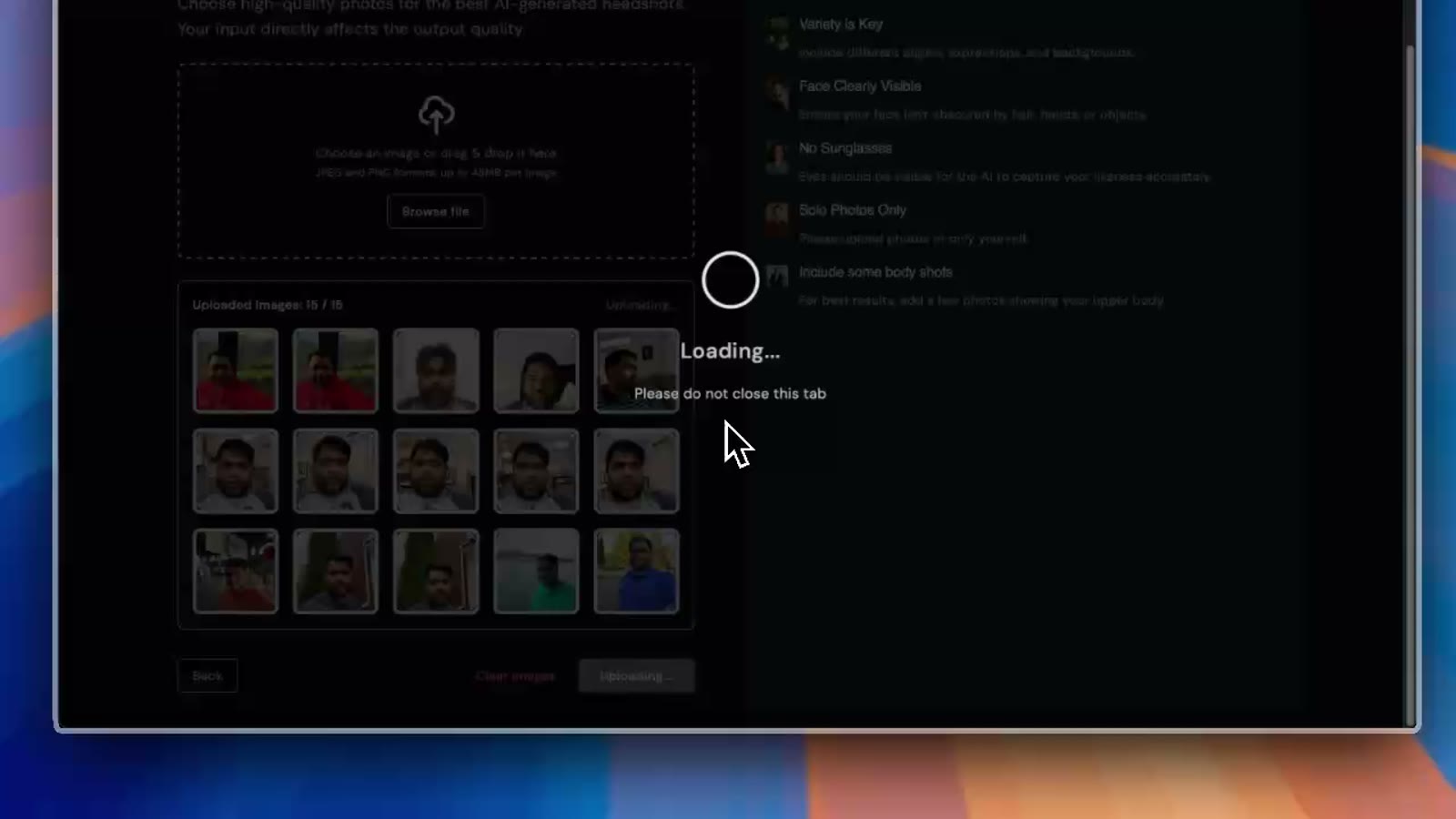 Snap.photo screenshot showing the dashboard after a tune has been created.