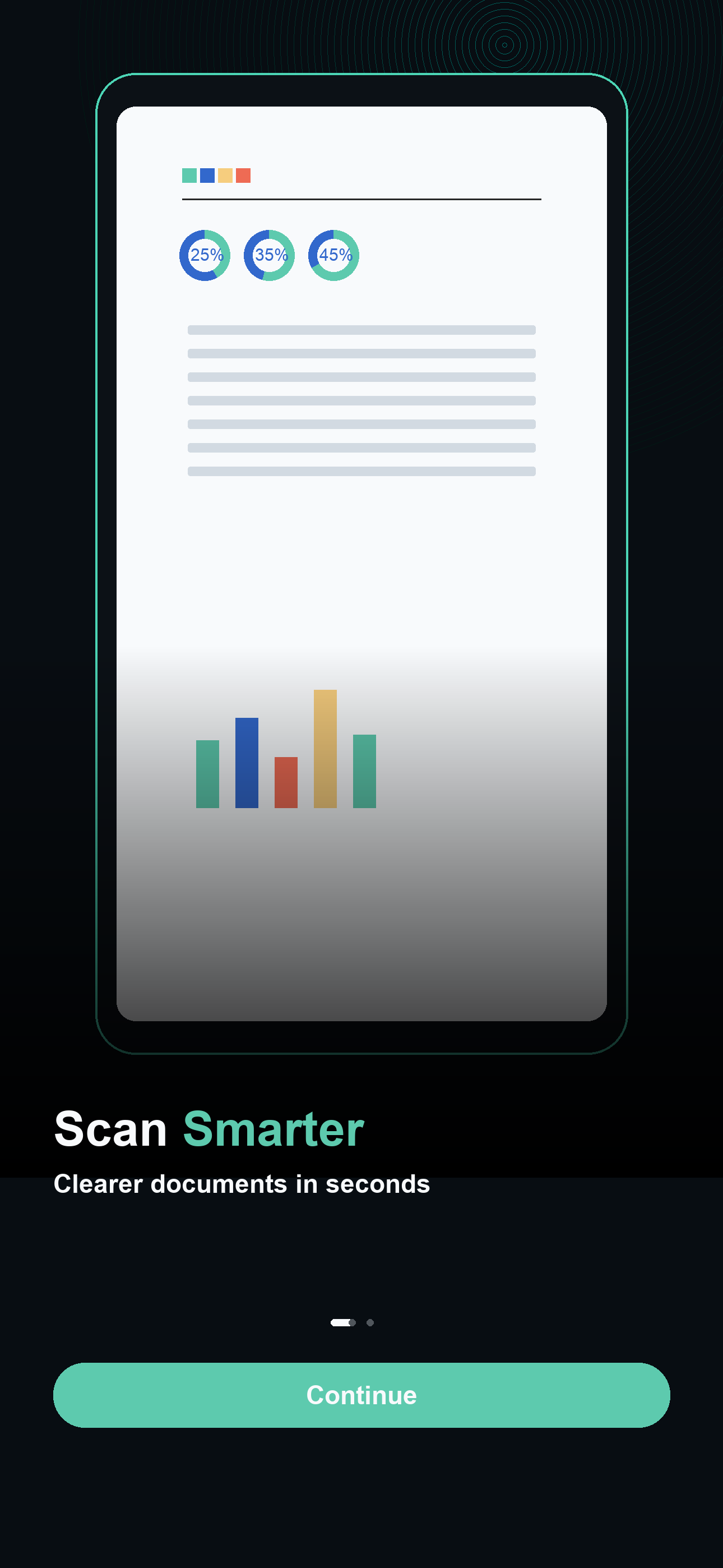 VaultScan camera capture screen with on-device edge detection for document scanning